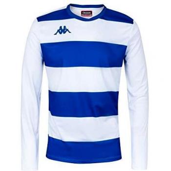 Kappa Casernhor LS Camiseta fútbol Manga Larga, Hombre, Blanco/Azul Marino, XL