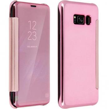 Funda Libro Translúcida Efecto Espejo Rosa para Samsung Galaxy S8 Plus