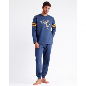 Pijama Manga Larga Goofy Stories azul Disney