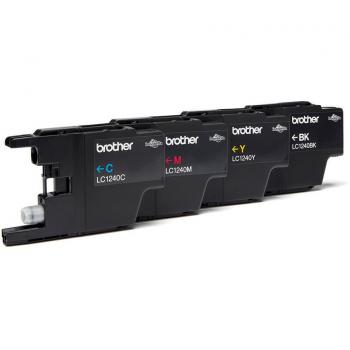 Brother LC-1240VALBPDR Cartucho de Tinta Multipack Original 4 Piezas (Negro, Cian, Magenta, Amarillo)