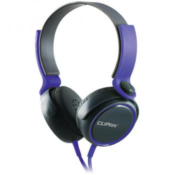 Cliptec Purple Urban Roxx Stereo Multimedia Headset with Microphone and Volume Control