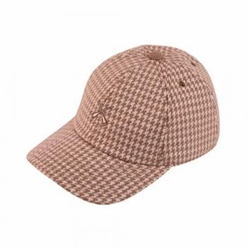 Curved Visor Cap Béton Ciré Houndstooth
