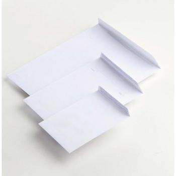 Caja de 250 Sobres Bolsa Sam Folio Din B4 Blanco Offset 90-100gr Autoadhesivos con Tira de Silicona 250x353mm