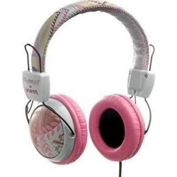 Vieta Custo - Auriculares de diadema cerrados, color rosa