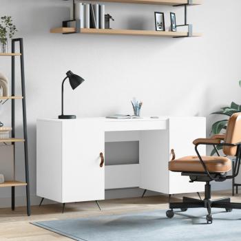Escritorio blanco 140x50x75 cm madera multicapa