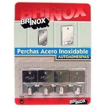 Brinox B70250E - Percha pequeña adhesiva, 2 x 3 x 1,1 cm, color gris