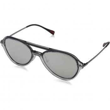 Ray-Ban Men's 0ps 04ts Sunglasses, Grey/Lightgreymirrorsilver, 57