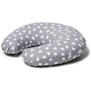 Niimo Cojin Lactancia Bebè Funda Cojin 100% Algodòn Extraíble y Lavable Almohada Multifuncional para Madre y Bebé Relleno de Fibra de Poliéster