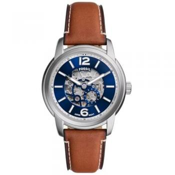 Reloj automático de hombre Fossil MK3263 con correa de piel marrón