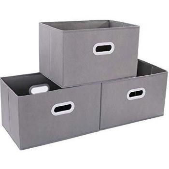 DIMJ Cajas Almacenaje, Juegos de 3 Cajas Organizadoras de Cubos de Almacenamiento con Ropa y Libros para Dormitorios y Estanterías