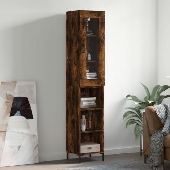 Aparador de madera multicapa ahumado de roble 34,5x34x180 cm