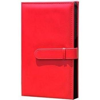 yiyo 300 bolsillos álbum de fotos de 5 pulgadas Retro de piel sintética para Instax libro para Instax Wide 210, Wide 300, FP 3000B, fp100 C Protectores, Color Rojo
