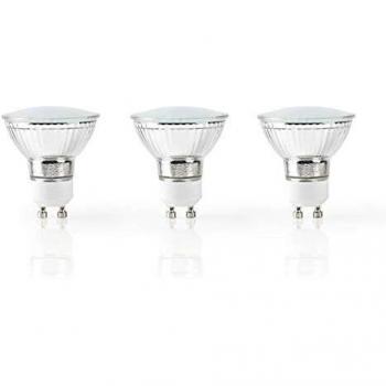 NEDIS - Bombilla LED Inteligente con Wi-Fi - Blanco Cálido hasta Frío - GU10 - Paquete de 3 Unidades