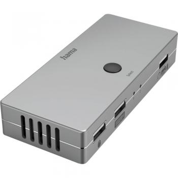 Switch KVM 2+2 Puertos HDMI USB 4K Ultra HD 4096 x 2160 Pixel con 3 USB-A y Cable Metálico