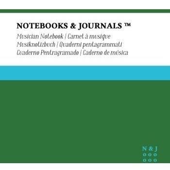 Cuaderno de Música Notebooks & Journals, Extra Large, Verde, Tapa Blanda: