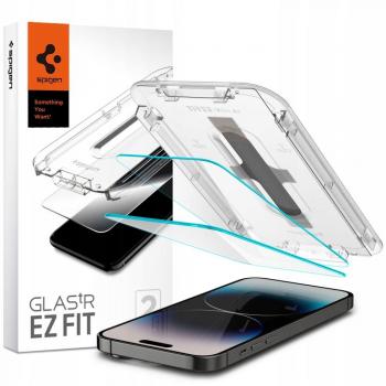 Protector de Pantalla de Vidrio Templado Spigen Glas.tR EZ Fit - 2 Unidades para iPhone 14 Pro