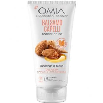 Acondicionador de Cabello Omia Almendra - Acondicionador para cabello débil y dañado con aceite de almendras, 180 ml