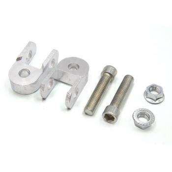 sourcingmap® 2pcs tono de la plata Accesorio de Motocicleta Amortiguador Altura Extensión Jack Hasta Suspensión