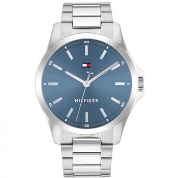 Reloj de Hombre Tommy Hilfiger Bruce 1710670 - Acero Inoxidable, Analógico, Color Plata y Azul