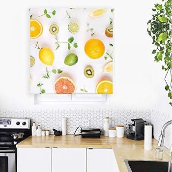 Estor Enrollable Traslúcido Estampado Digital para Cocina 130x250 cm