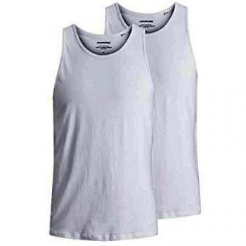 Jack & Jones Basic White Cotton Tank Top 2-Pack for Men - Regular Fit