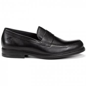 Fluchos - Mocasines de hombre en color negro y fabricados en piel