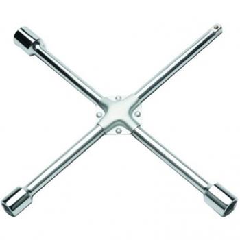 Llave de cruz para rueda TOPTUL AEAL1616, cuatro vías, acero cromo vanadio, tamaños 17 mm, 19 mm y 21 mm, longitud de 400 mm, tipo 1/2