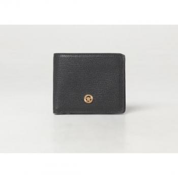 Versace Black Grainy Leather Wallet for Men - One Size Medusa Design