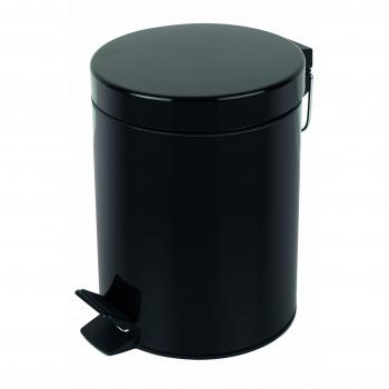 Papelera con Pedal Spirella Sydney, Metal, 3 Litros, Negro