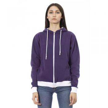 Baldinini Trend Violet Cotton Sweater - XL