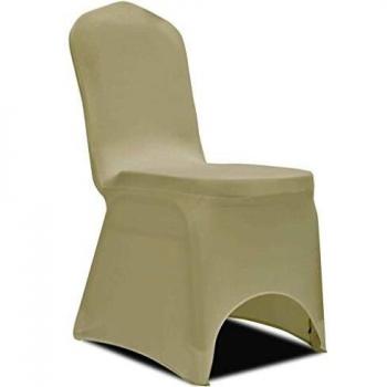 vidaXL 50x Funda Elástica Cubierta de Silla Ropa Silla Sin Reposabrazos Crema