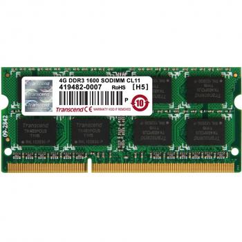 Transcend JetRAM - Memoria de 4 GB DDR3, SO-DIMM de 204-pin