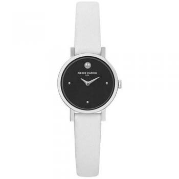 Pierre Cardin Women's Analog Watch CCM-0505 - Elegant Gray Leather Strap, One Size
