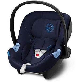 Cybex Gold - Portabebé Aton M, en contra de la marcha, incluye reductor para recién nacido, desde el nacimiento hasta aprox. 18 meses, max. 13 kg, indigo blue