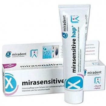 Pasta Dental Miradent Mirasensitive HAP+ 50 ml - Protección para Dientes Sensibles con Hydroxylapatit y Flúor