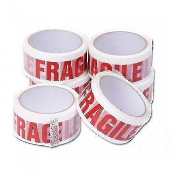 Cinta frágil de bajo ruido (paquete de 6) Blanco/rojo One Size