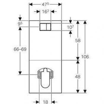 Placa de diseño Geberit AquaClean para inodoro completo, vidrio/blanco 115.328.SI.1