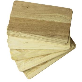 COM de Four® 5 x tabla de cortar, Tabla para desayuno de madera, como tabla de cocina o tabla para cortar pan, 21,5 x 14 cm