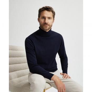 Emidio Tucci - Jersey de hombre cuello cisne algodón seda cashmere