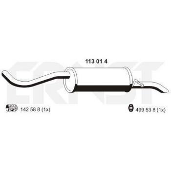 Silenciador trasero ERNST 113014 para Volkswagen Fox 3/5 puertas