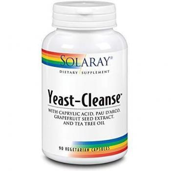 Solaray Yeast Cleanse | Ácido Caprílico, Pau D'arco Y Semilla de Pomelo | 90 VegCaps