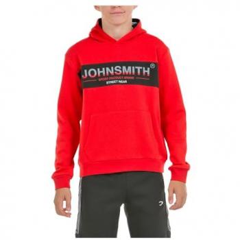 Sudadera John Smith Niño Invierno Algodón Roja con Capucha y Bolsillos 14 Años