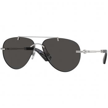 Burberry BE3151 Women's Sunglasses Silver Size 60 Pilot Argento