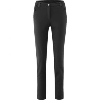 Maier Sports Women's Lapilli Slim Fit Softshell Pants - Black, Breathable and Windproof