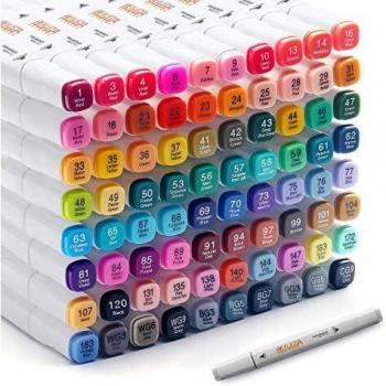 Rotuladores alcohol copic Marcadores permanente 80 colores marcadores artísticos, bolígrafo profesional de doble punta, permanente para adultos y niños, marcadores de bocetos a base de alcohol