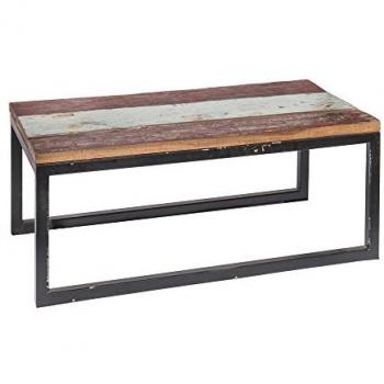 Mesa auxiliar de jardín de teca marrón 38x50x90 cm étnica reciclada