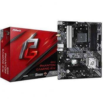 Asrock - B550 - Phantom Gaming 4/AC - Placa Base, Compatible con AMD4 Ryzen de 3ª generación y PCIe 4.4