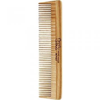TEK Handmade Ash Wood Comb for Short and Fine Hair - Thick Teeth, 14 x 3.6 cm