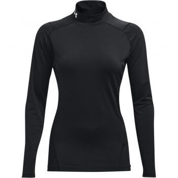 Under Armour HeatGear Compression Mock Long Sleeve Shirt - Black - Large