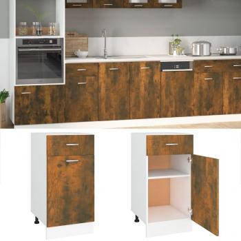 Armario bajo de cocina contrachapado roble ahumado 40x46x81.5cm